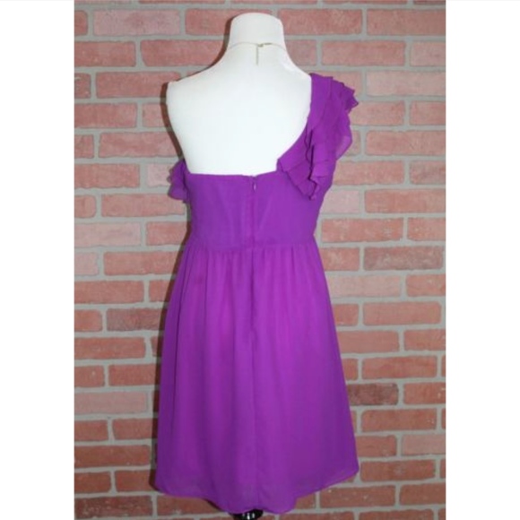 Chelsea & Violet Fuchsia One Shoulder Dress - Picture 5 of 7